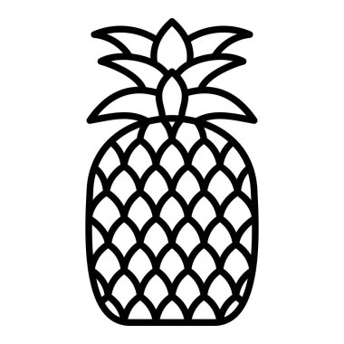 Ananas vektör simgesi. Yazdırma, mobil ve web uygulamaları için kullanılabilir.
