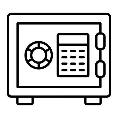 Güvenli Kutu vektör simgesi. Yazdırma, mobil ve web uygulamaları için kullanılabilir.