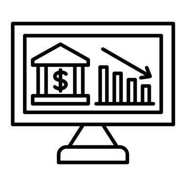 Fiyat Azalt vektör simgesi. Yazdırma, mobil ve web uygulamaları için kullanılabilir.