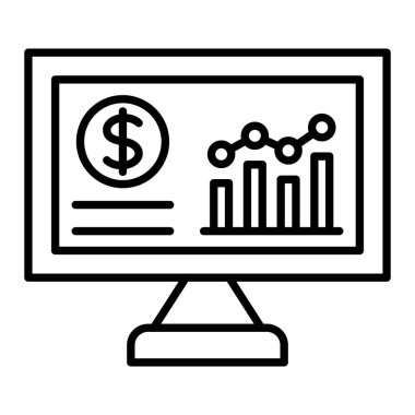 Analitik vektör simgesi. Yazdırma, mobil ve web uygulamaları için kullanılabilir.
