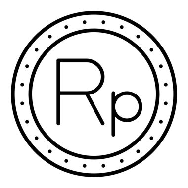 Endonezya Rupiah vektör simgesi. Yazdırma, mobil ve web uygulamaları için kullanılabilir.