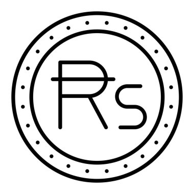 Rupi vektör simgesi. Yazdırma, mobil ve web uygulamaları için kullanılabilir.