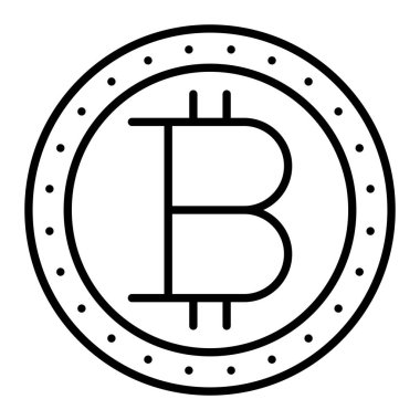 Bitcoin vektör simgesi. Yazdırma, mobil ve web uygulamaları için kullanılabilir.