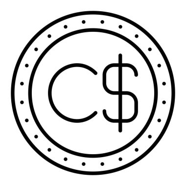 Kanada Doları vektör simgesi. Yazdırma, mobil ve web uygulamaları için kullanılabilir.