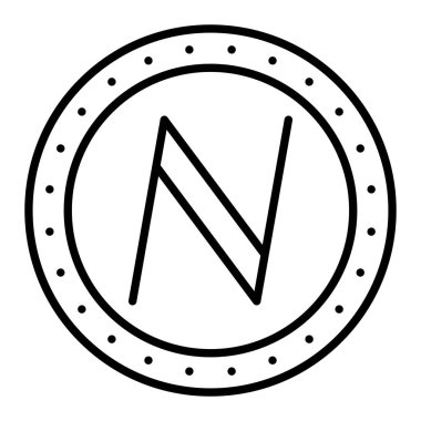 Madeni para vektör simgesi. Yazdırma, mobil ve web uygulamaları için kullanılabilir.