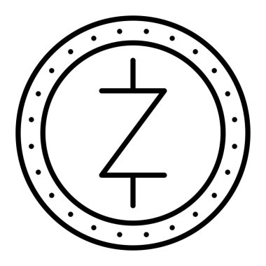 Zcash vektör simgesi. Yazdırma, mobil ve web uygulamaları için kullanılabilir.