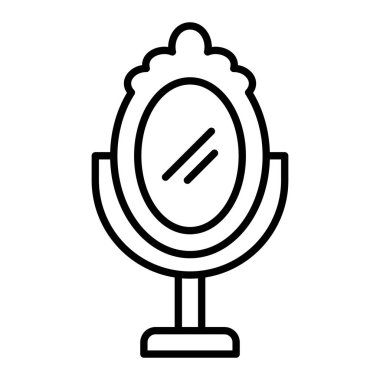 Ayna vektör simgesi. Yazdırma, mobil ve web uygulamaları için kullanılabilir.