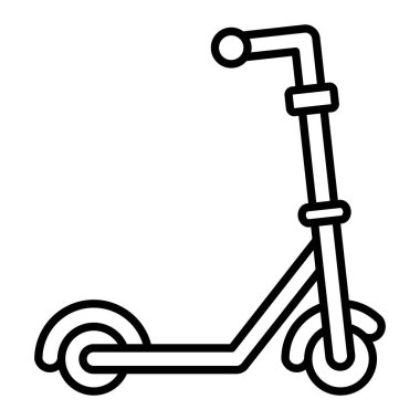 Scooter vektör simgesini tekmele. Yazdırma, mobil ve web uygulamaları için kullanılabilir.