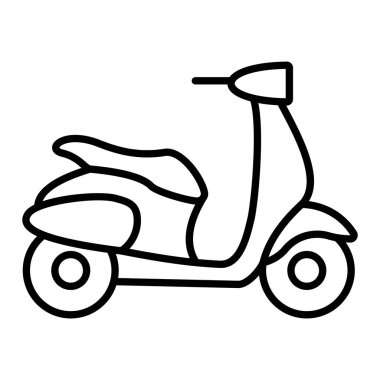 Scooter vektör simgesi. Yazdırma, mobil ve web uygulamaları için kullanılabilir.