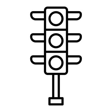 Trafik Işığı vektör simgesi. Yazdırma, mobil ve web uygulamaları için kullanılabilir.