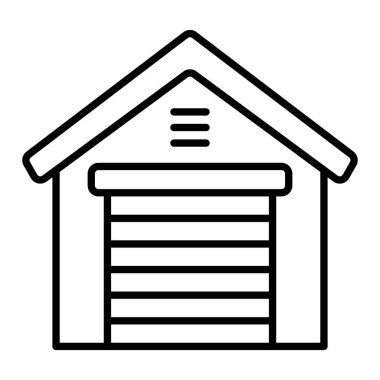 Garaj vektör simgesi. Yazdırma, mobil ve web uygulamaları için kullanılabilir.