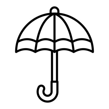 Şemsiye vektör simgesi. Yazdırma, mobil ve web uygulamaları için kullanılabilir.