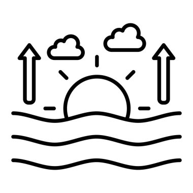 Gün doğumu vektör simgesi. Yazdırma, mobil ve web uygulamaları için kullanılabilir.