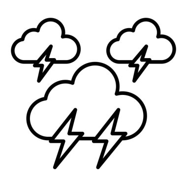 Şimşek vektör simgesi. Yazdırma, mobil ve web uygulamaları için kullanılabilir.