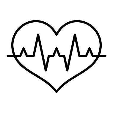 Kalp atış hızı vektör simgesi. Yazdırma, mobil ve web uygulamaları için kullanılabilir.