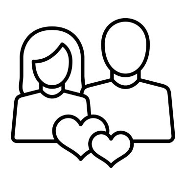 İlişki vektör simgesi. Yazdırma, mobil ve web uygulamaları için kullanılabilir.