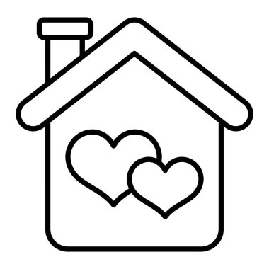 Ev vektör simgesi. Yazdırma, mobil ve web uygulamaları için kullanılabilir.