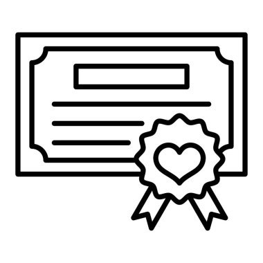 Sertifika vektör simgesi. Yazdırma, mobil ve web uygulamaları için kullanılabilir.