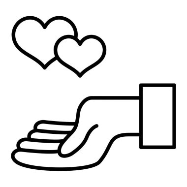 Aşk vektör simgesini ver. Yazdırma, mobil ve web uygulamaları için kullanılabilir.