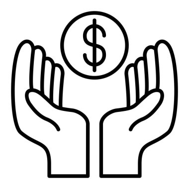 Tasarruf vektör simgesi. Yazdırma, mobil ve web uygulamaları için kullanılabilir.