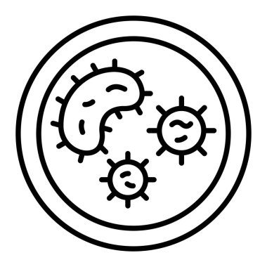 Bakteri vektör simgesi. Yazdırma, mobil ve web uygulamaları için kullanılabilir.