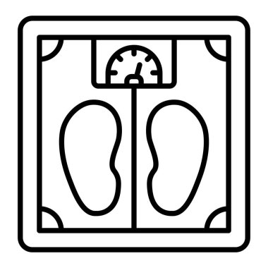 Ağırlık Makinesi vektör simgesi. Yazdırma, mobil ve web uygulamaları için kullanılabilir.