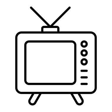 TV Uygulaması vektör simgesi. Yazdırma, mobil ve web uygulamaları için kullanılabilir.