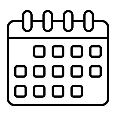Takvim vektör simgesi. Yazdırma, mobil ve web uygulamaları için kullanılabilir.
