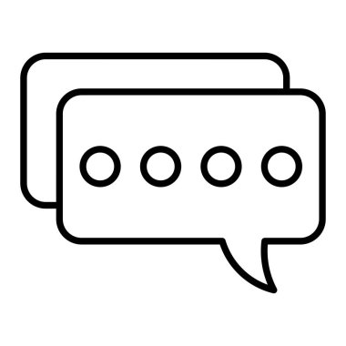 Sohbet vektörü simgesi. Yazdırma, mobil ve web uygulamaları için kullanılabilir.