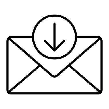 Gelen Posta Kutusu vektör simgesi. Yazdırma, mobil ve web uygulamaları için kullanılabilir.