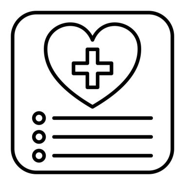 Günlük Sağlık Uygulaması vektör simgesi. Yazdırma, mobil ve web uygulamaları için kullanılabilir.