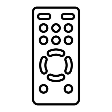Uzaktan kumanda vektör simgesi. Yazdırma, mobil ve web uygulamaları için kullanılabilir.
