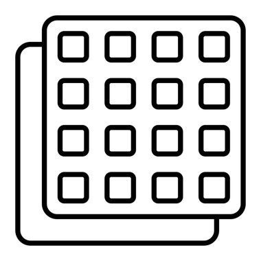 Uygulama vektör simgesi. Yazdırma, mobil ve web uygulamaları için kullanılabilir.