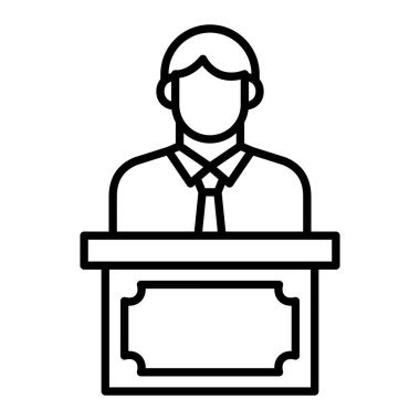 Konuşma vektör simgesi. Yazdırma, mobil ve web uygulamaları için kullanılabilir.