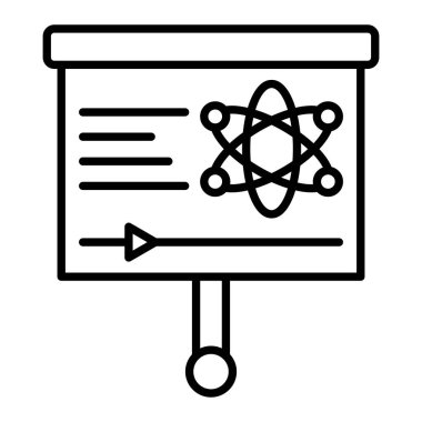 Projektör ekran vektör simgesi. Yazdırma, mobil ve web uygulamaları için kullanılabilir.