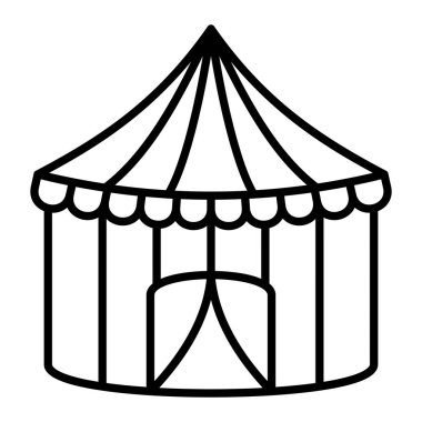 Sirk Çadırı vektör simgesi. Yazdırma, mobil ve web uygulamaları için kullanılabilir.