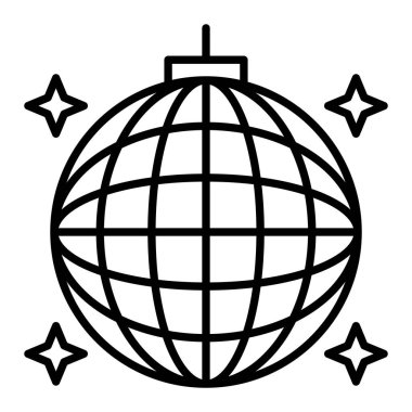 Disko Topu vektör simgesi. Yazdırma, mobil ve web uygulamaları için kullanılabilir.