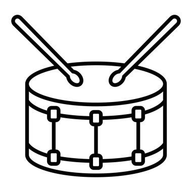 Davul vektör simgesi. Yazdırma, mobil ve web uygulamaları için kullanılabilir.