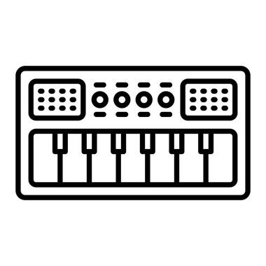 Piyano vektör ikonu. Yazdırma, mobil ve web uygulamaları için kullanılabilir.