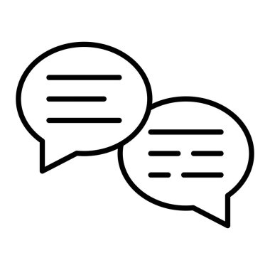 Sohbet vektörü simgesi. Yazdırma, mobil ve web uygulamaları için kullanılabilir.