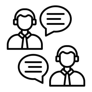 Konuşma vektör simgesi. Yazdırma, mobil ve web uygulamaları için kullanılabilir.