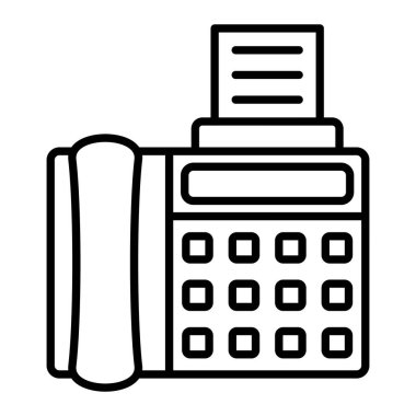 Faks vektör simgesi. Yazdırma, mobil ve web uygulamaları için kullanılabilir.