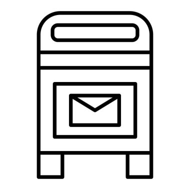 Posta kutusu vektör simgesi. Yazdırma, mobil ve web uygulamaları için kullanılabilir.