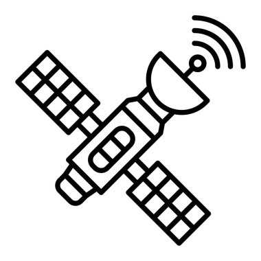 Uydu vektör simgesi. Yazdırma, mobil ve web uygulamaları için kullanılabilir.