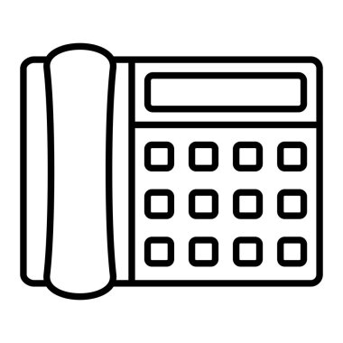 Telefon vektör simgesi. Yazdırma, mobil ve web uygulamaları için kullanılabilir.