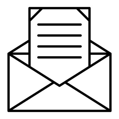 Posta vektör simgesi. Yazdırma, mobil ve web uygulamaları için kullanılabilir.