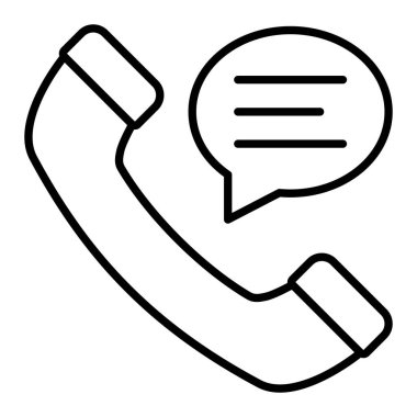 İletişim vektör simgesi. Yazdırma, mobil ve web uygulamaları için kullanılabilir.