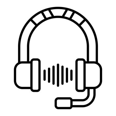 Kulaklık vektör simgesi. Yazdırma, mobil ve web uygulamaları için kullanılabilir.