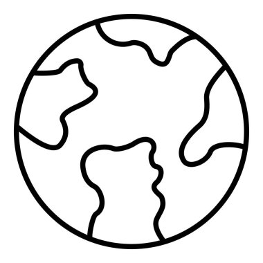 Dünya gezegeni vektör simgesi. Yazdırma, mobil ve web uygulamaları için kullanılabilir.