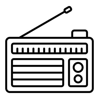 Radyo vektör simgesi. Yazdırma, mobil ve web uygulamaları için kullanılabilir.